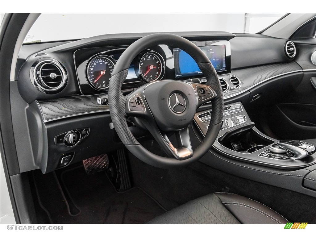 2018 Mercedes-Benz E 300 Sedan Black Steering Wheel Photo #122431061