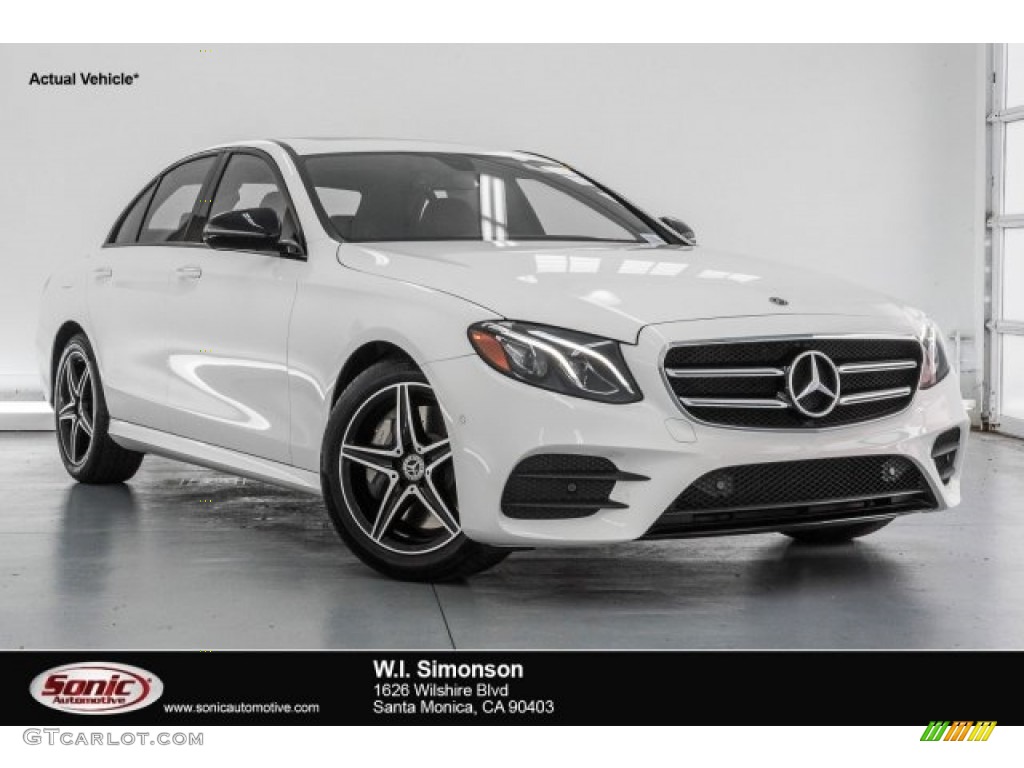 2018 E 300 Sedan - Polar White / Saddle Brown/Black photo #1