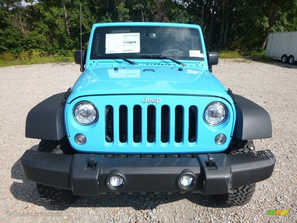 2017 Wrangler Unlimited Rubicon 4x4 - Chief Blue / Black photo #8