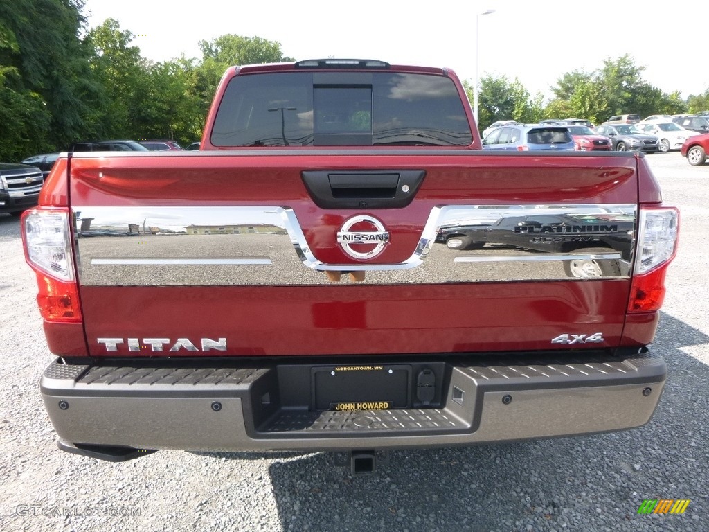 2017 Titan Platinum Reserve Crew Cab 4x4 - Cayenne Red / Platinum Reserve Black/Brown photo #8