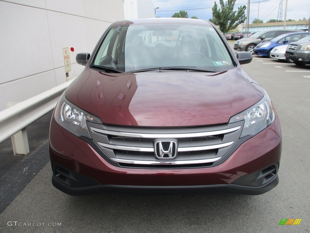 2014 CR-V LX AWD - Basque Red Pearl II / Gray photo #8