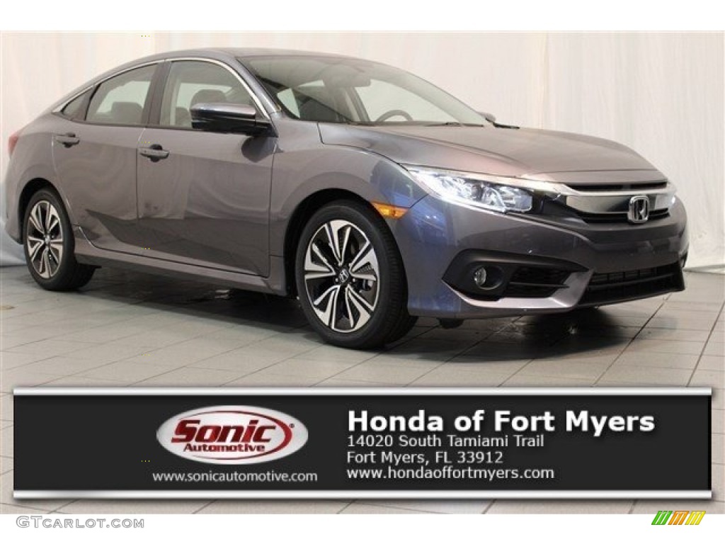 2017 Civic EX-T Sedan - Polished Metal Metallic / Gray photo #1