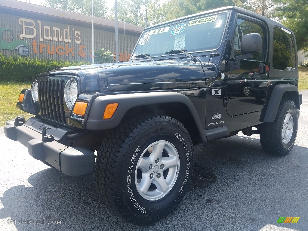 2004 Wrangler X 4x4 - Black / Dark Slate Gray photo #1
