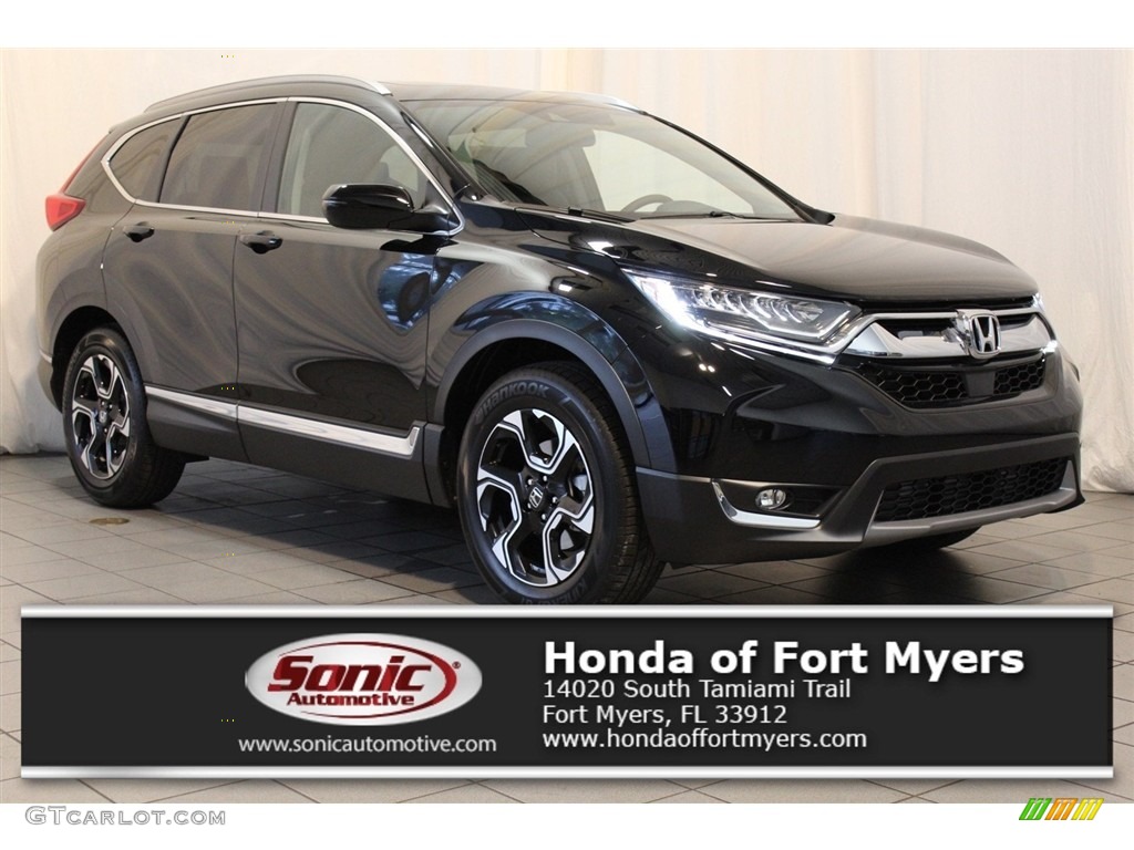 2017 CR-V Touring - Crystal Black Pearl / Black photo #1
