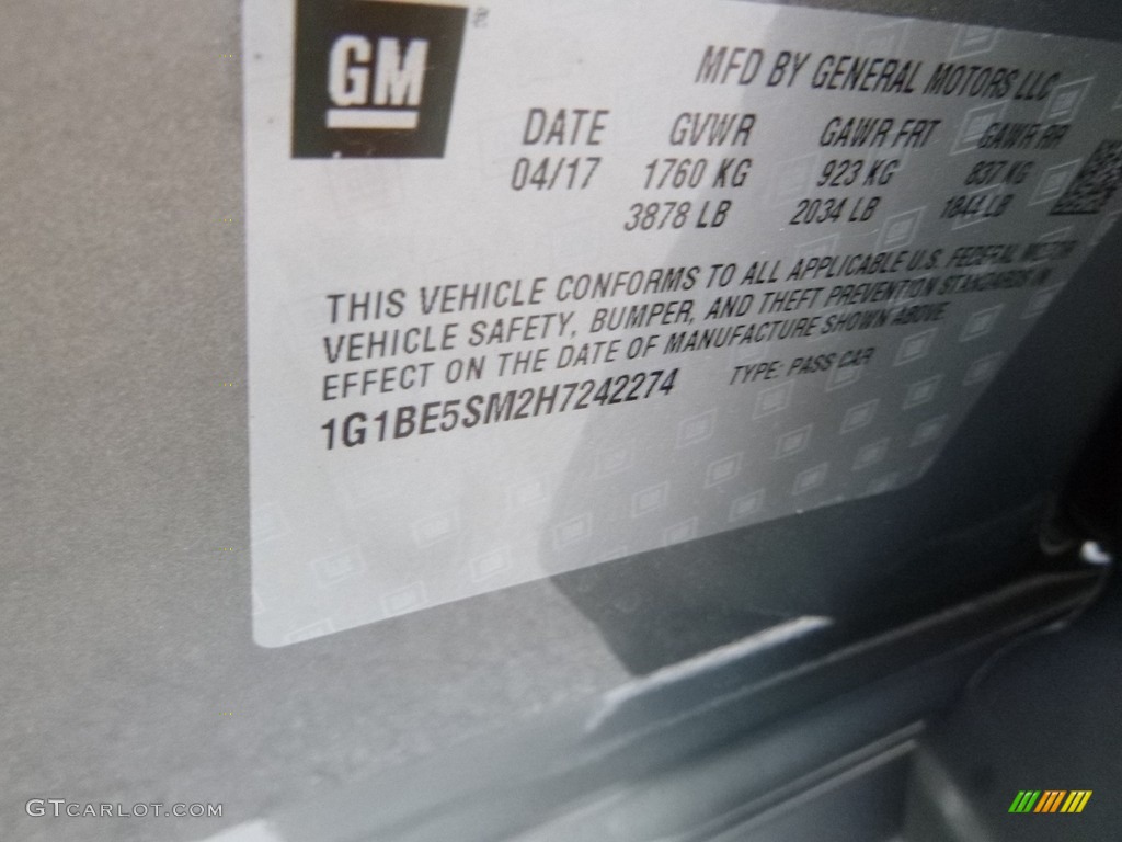 2017 Cruze LT - Pepperdust Metallic / Jet Black photo #17