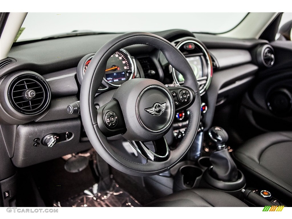 2018 Mini Hardtop Cooper 4 Door Carbon Black Steering Wheel Photo #122448988