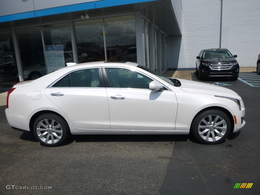 Crystal White Tricoat 2018 Cadillac ATS Premium Luxury AWD Exterior Photo #122449178