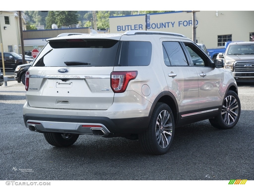 2017 Explorer Platinum 4WD - White Gold / Ebony Black photo #3