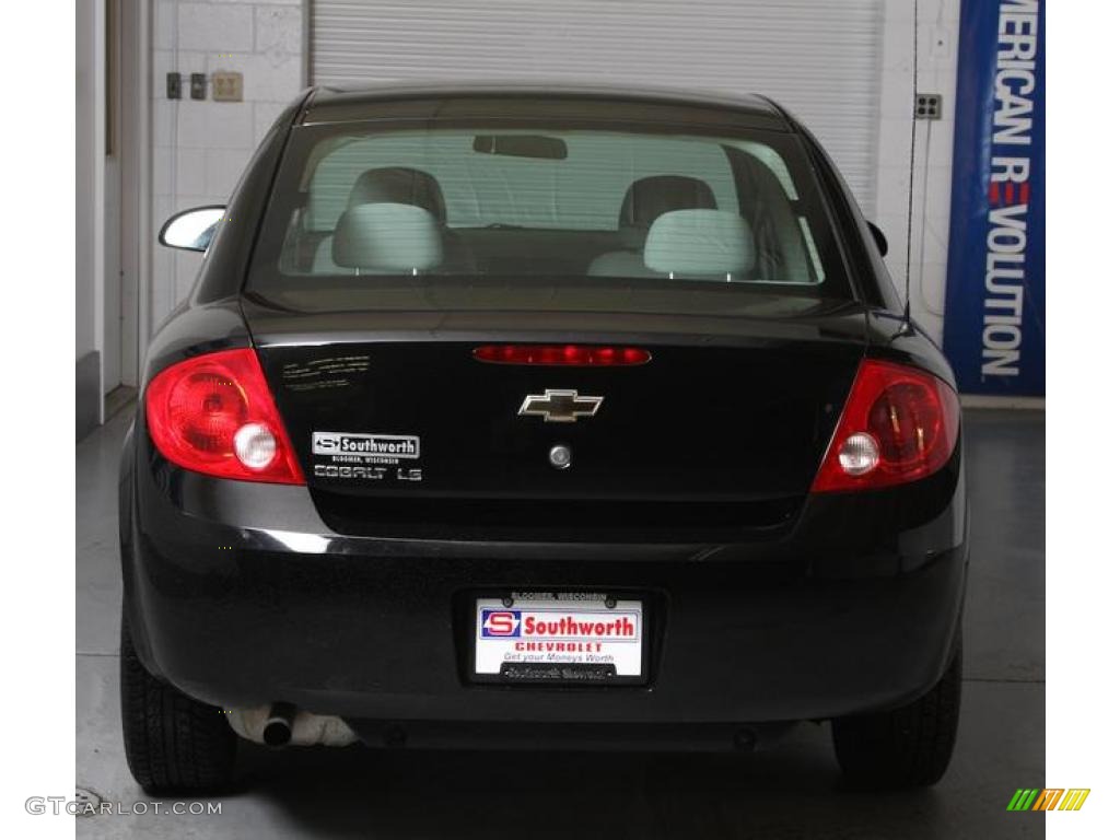 2007 Cobalt LS Sedan - Black / Neutral Beige photo #3