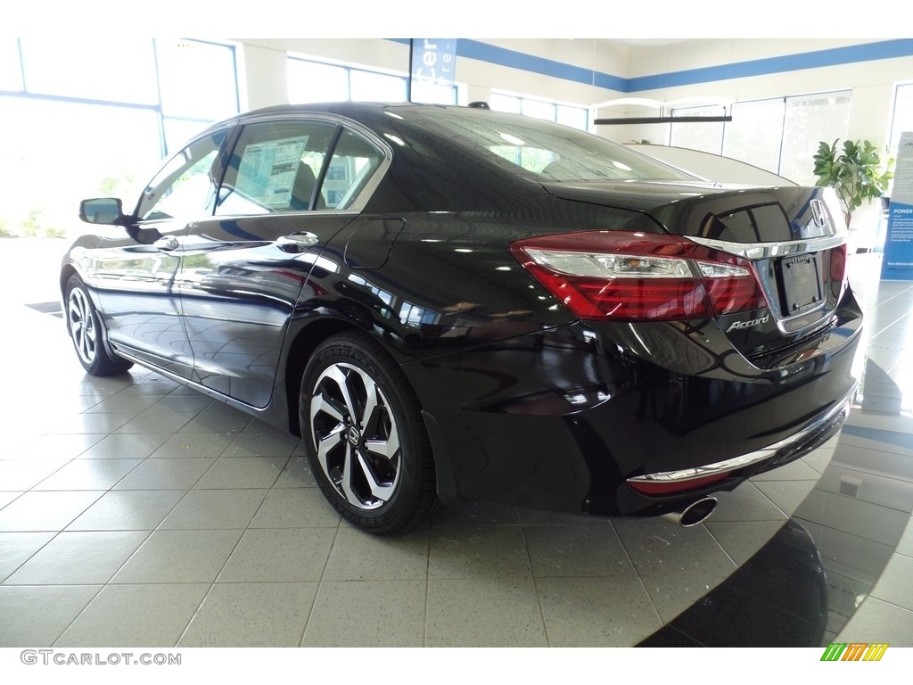 2017 Accord EX-L V6 Sedan - Crystal Black Pearl / Ivory photo #2