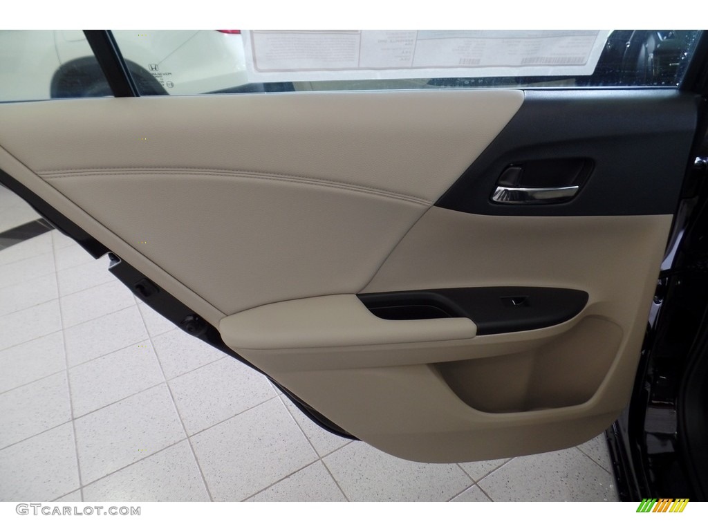 2017 Accord EX-L V6 Sedan - Crystal Black Pearl / Ivory photo #7