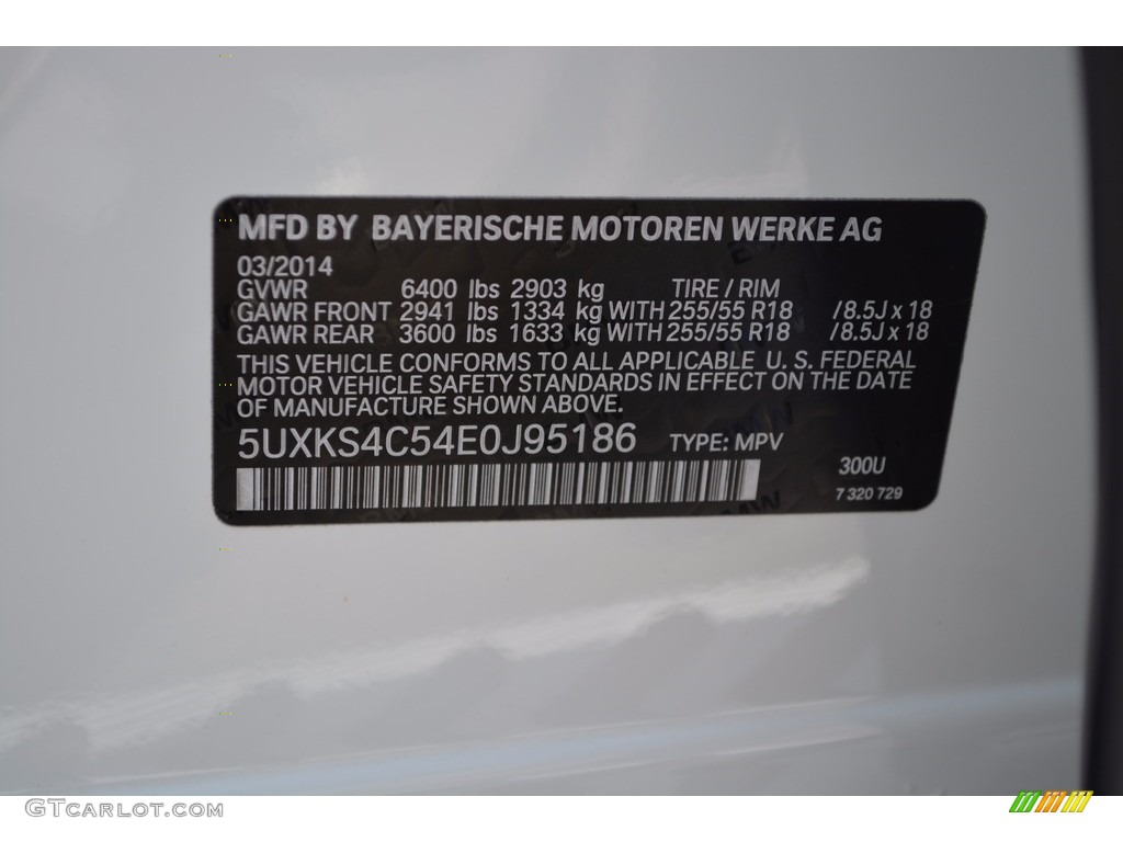 2014 X5 xDrive35d - Alpine White / Black photo #35