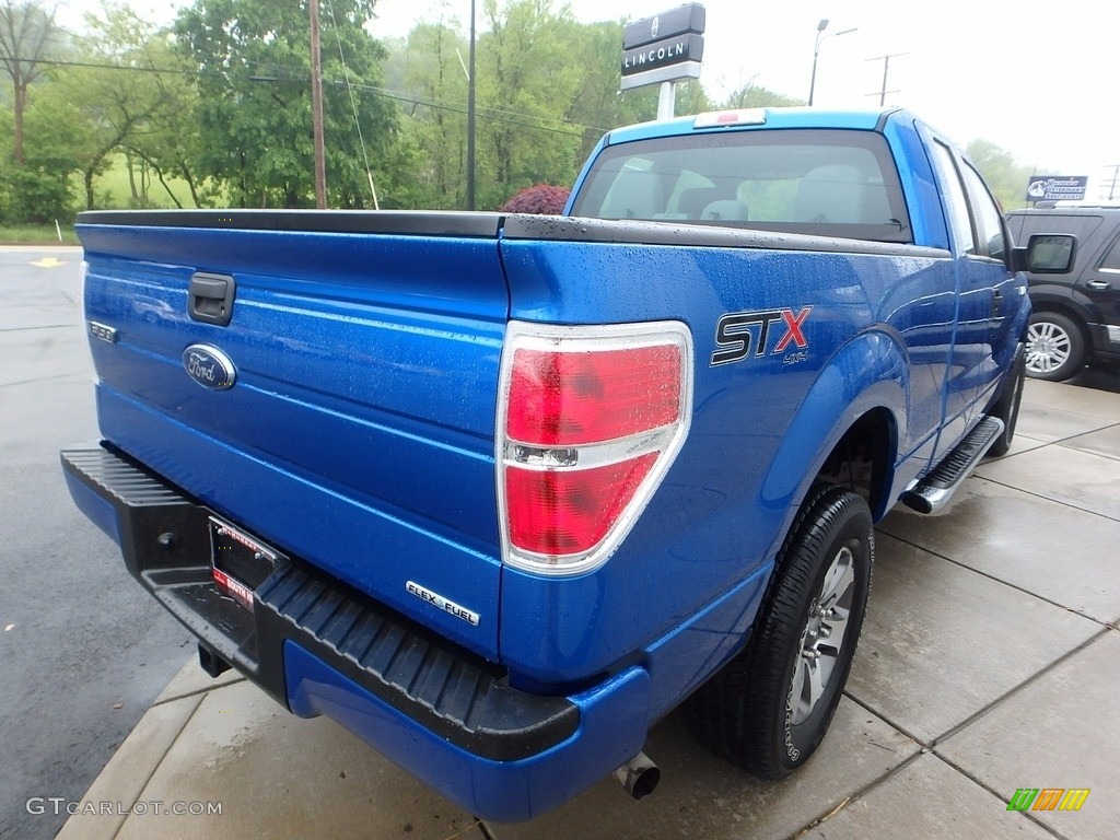 2014 F150 STX SuperCab 4x4 - Blue Flame / Steel Grey photo #4