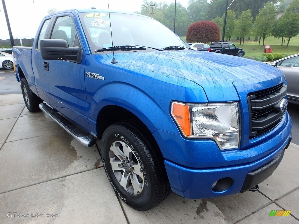 2014 F150 STX SuperCab 4x4 - Blue Flame / Steel Grey photo #6