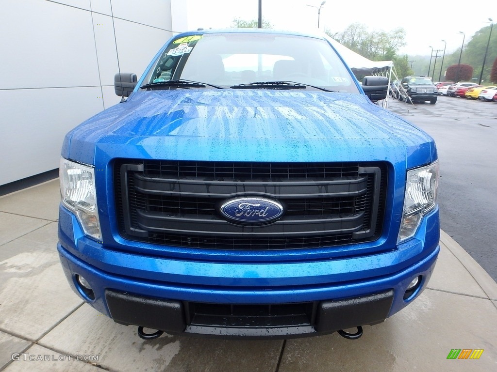 2014 F150 STX SuperCab 4x4 - Blue Flame / Steel Grey photo #7