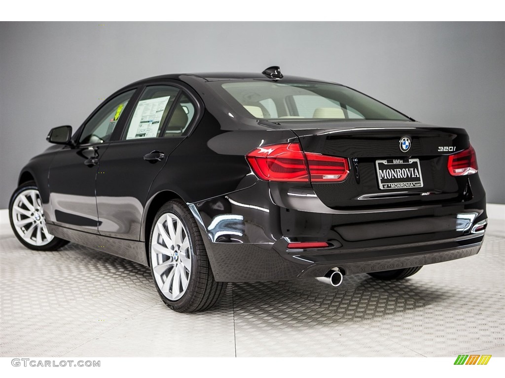 2018 3 Series 320i Sedan - Jet Black / Venetian Beige photo #3
