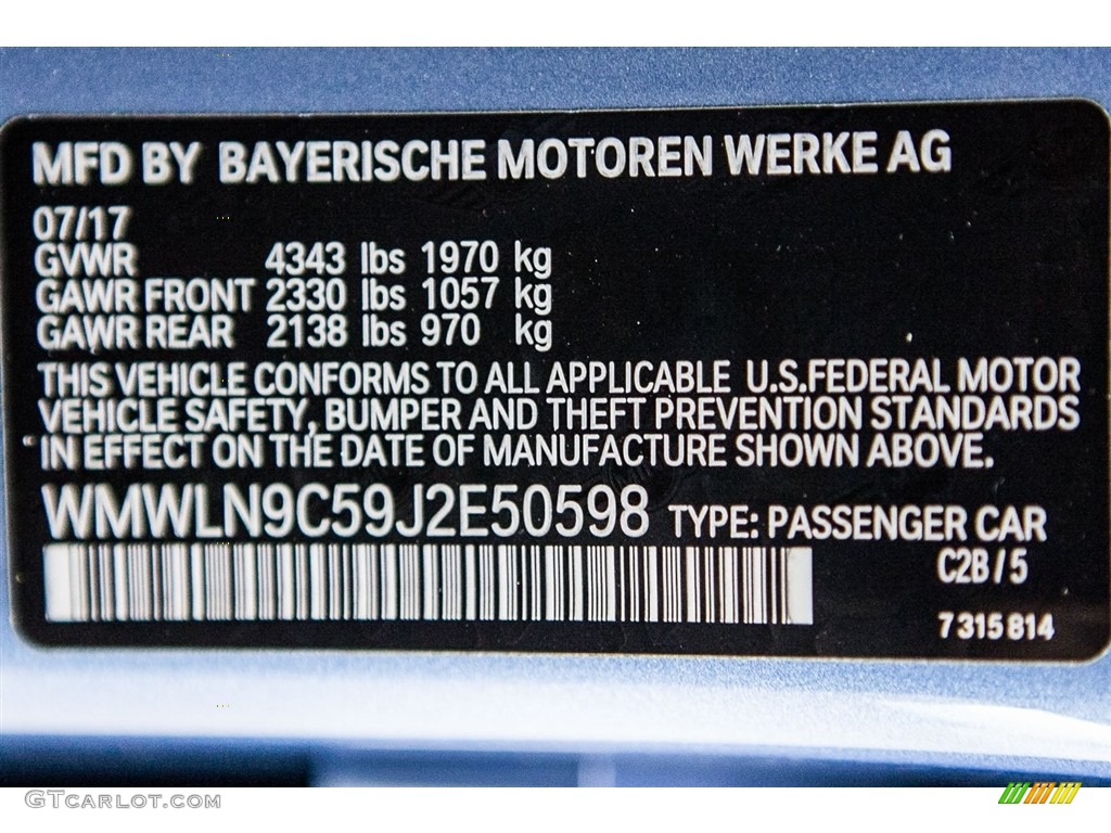2018 Clubman Color Code C2B for Digital Blue Metallic Photo #122462486