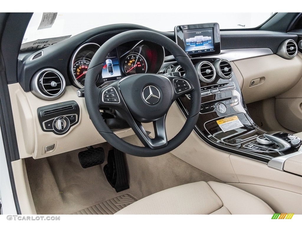 2018 Mercedes-Benz C 300 Cabriolet Silk Beige/Black Dashboard Photo #122462705
