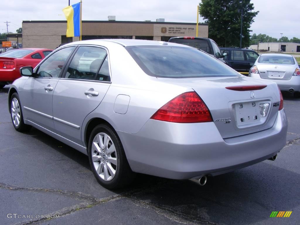 2007 Accord EX-L V6 Sedan - Alabaster Silver Metallic / Black photo #2
