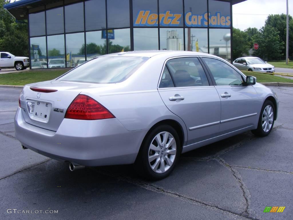 2007 Accord EX-L V6 Sedan - Alabaster Silver Metallic / Black photo #3