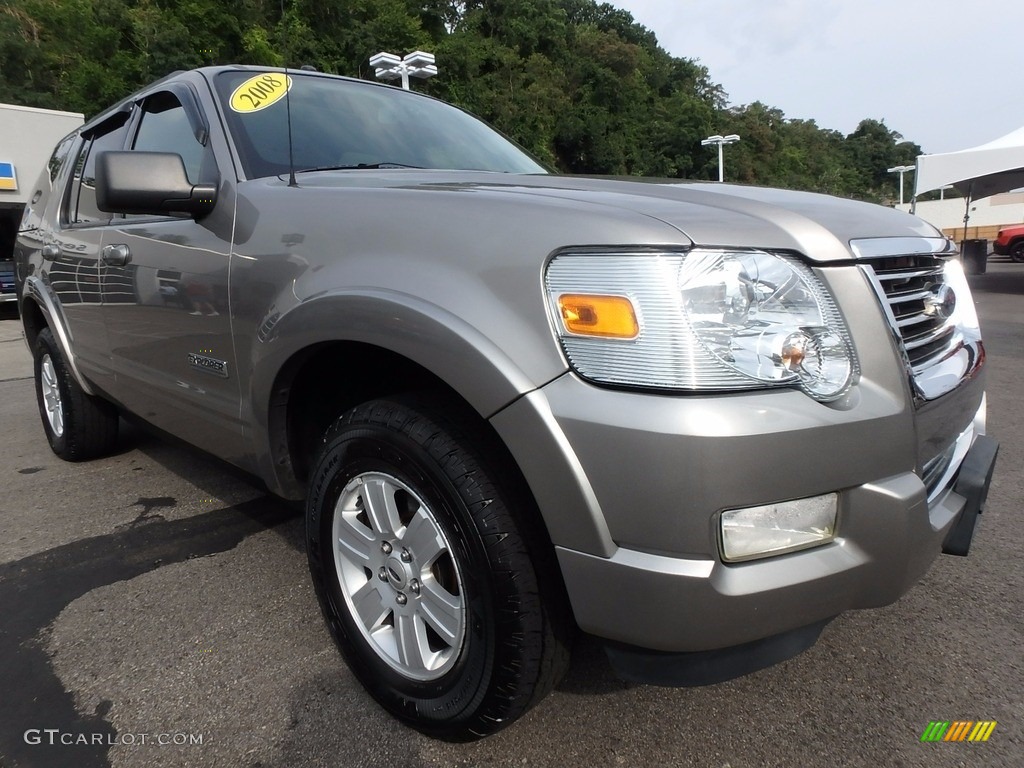 2008 Explorer XLT 4x4 - Silver Birch Metallic / Black/Stone photo #7
