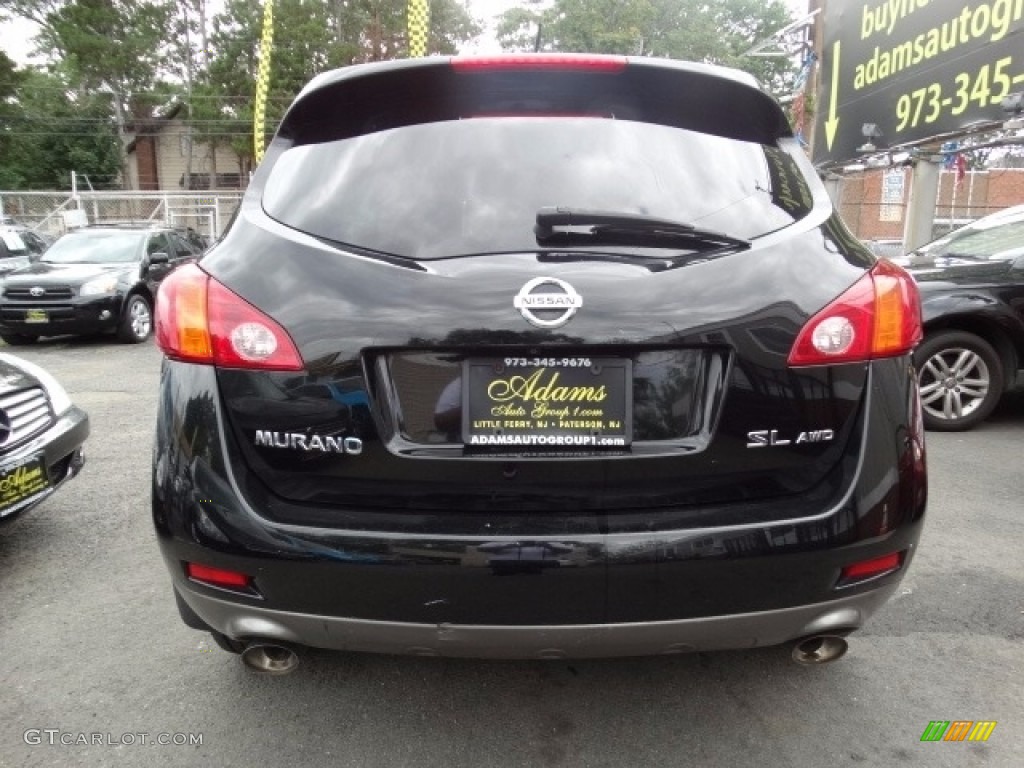 2009 Murano SL AWD - Super Black / Black photo #5