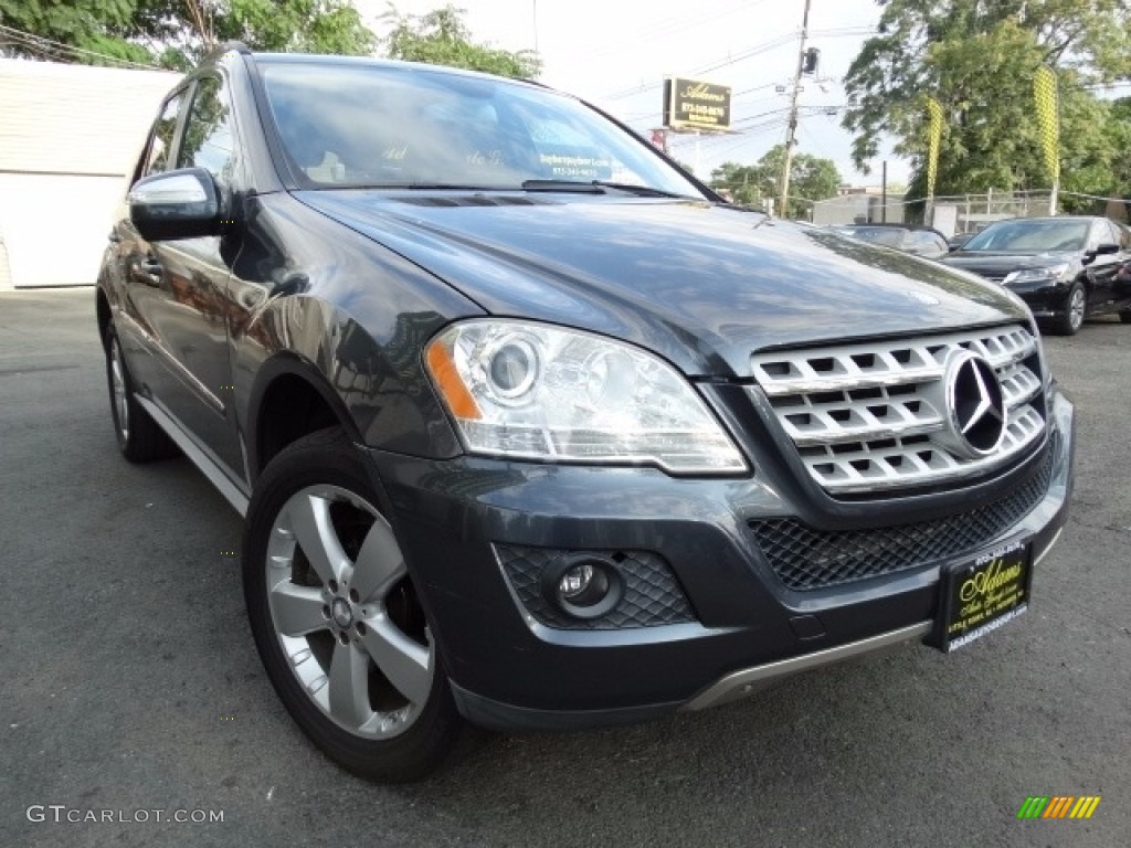 2010 ML 350 4Matic - Steel Grey Metallic / Black photo #1