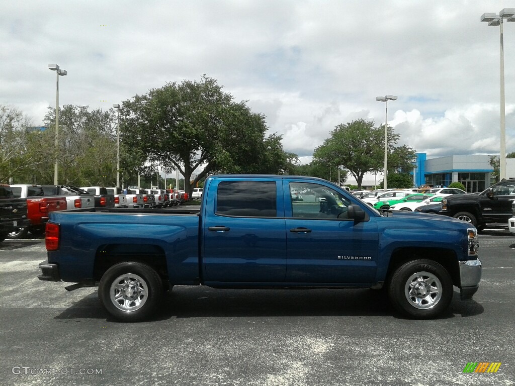 2017 Silverado 1500 LS Crew Cab - Deep Ocean Blue Metallic / Dark Ash/Jet Black photo #6