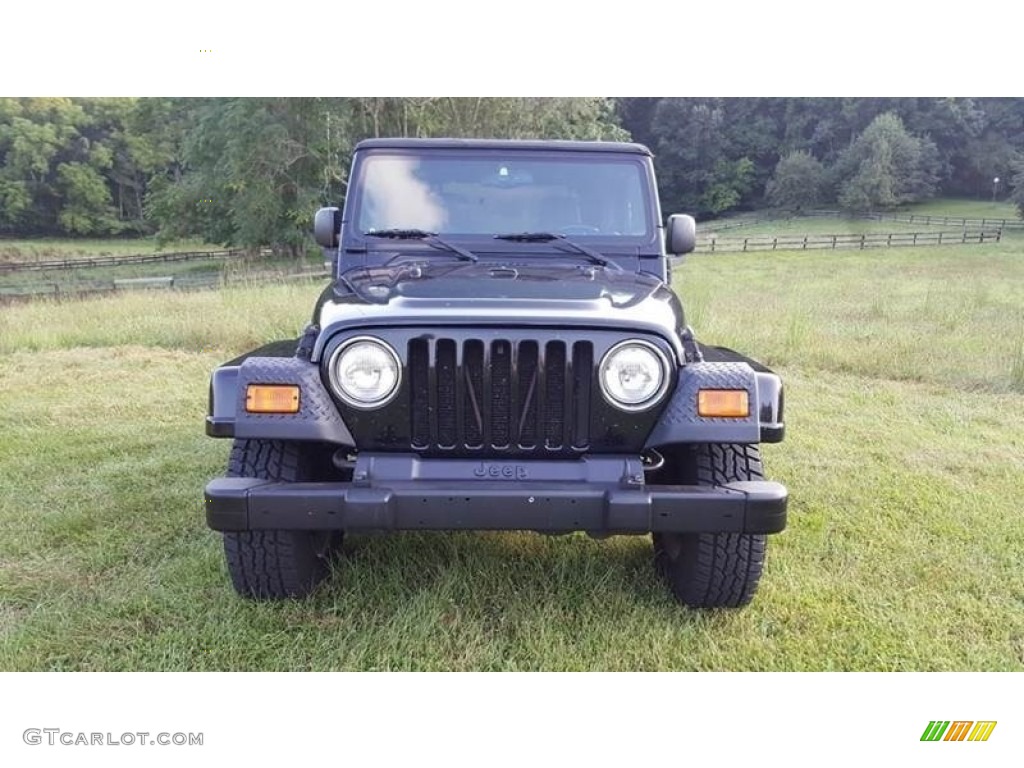 2003 Wrangler Sahara 4x4 - Black Clearcoat / Khaki photo #6