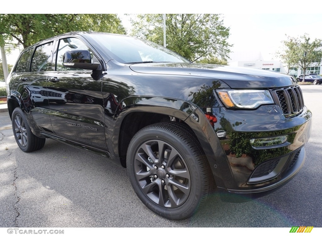 Diamond Black Crystal Pearl 2018 Jeep Grand Cherokee High Altitude Exterior Photo #122489591