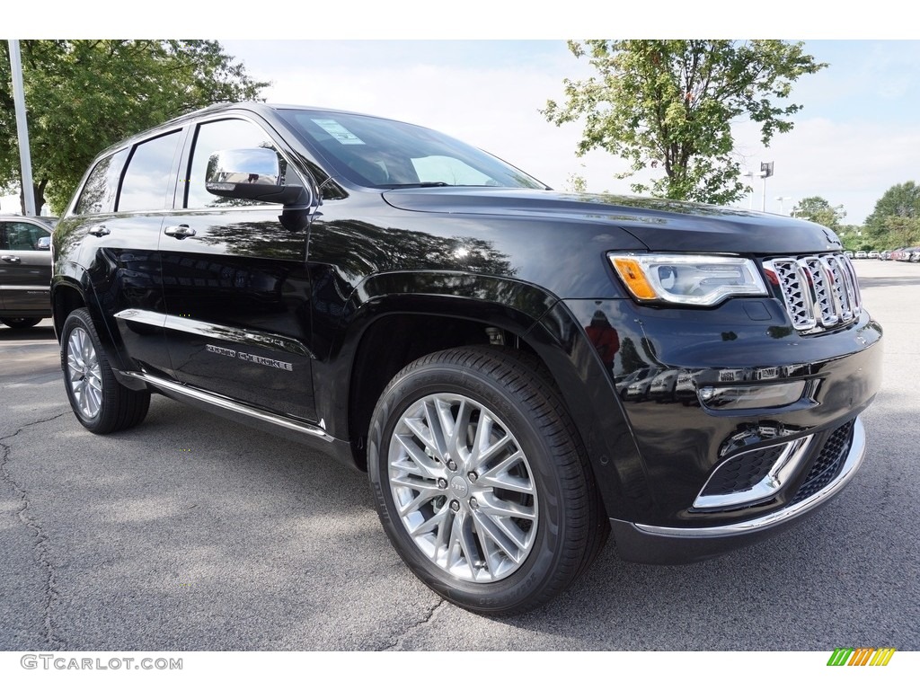 Diamond Black Crystal Pearl 2018 Jeep Grand Cherokee Summit Exterior Photo #122490701