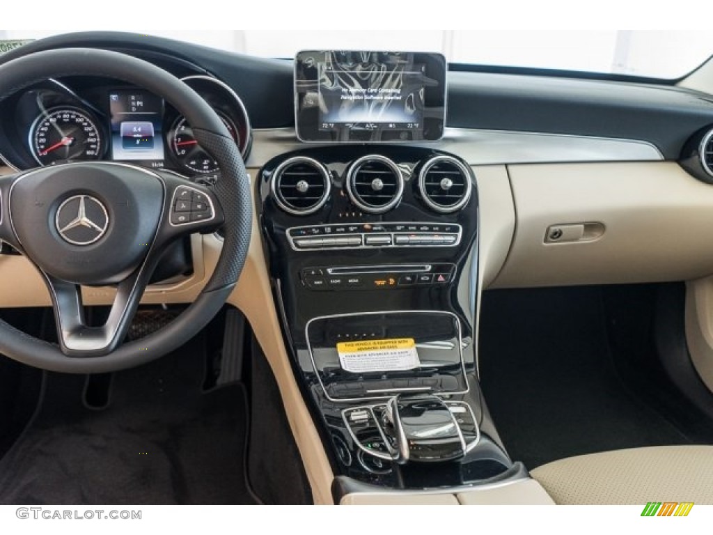 2018 Mercedes-Benz C 300 Sedan Silk Beige/Black Dashboard Photo #122492306