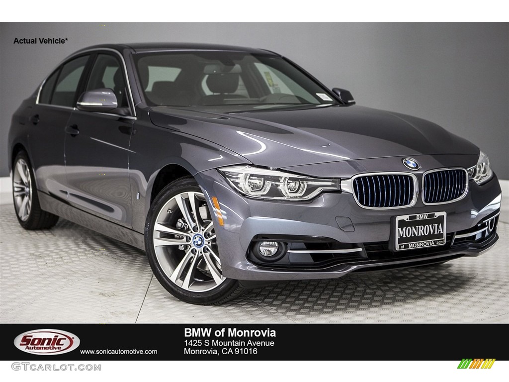 2018 3 Series 330e iPerformance Sedan - Mineral Grey Metallic / Black photo #1