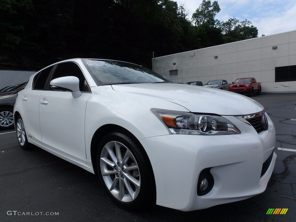 2012 CT 200h Hybrid Premium - Starfire White Pearl / Caramel Nuluxe photo #1