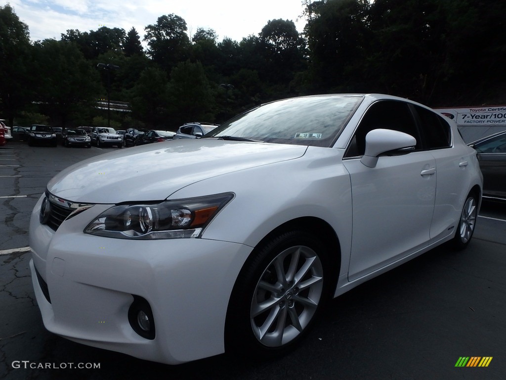 2012 CT 200h Hybrid Premium - Starfire White Pearl / Caramel Nuluxe photo #3