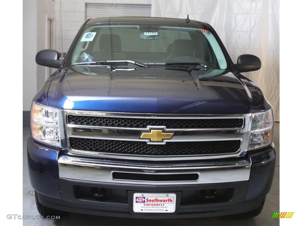 2009 Silverado 1500 LT Extended Cab 4x4 - Imperial Blue Metallic / Ebony photo #2