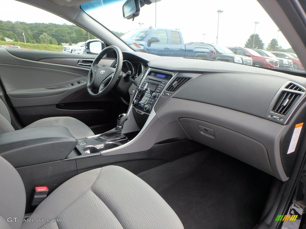 2013 Sonata Hybrid Limited - Black Onyx Pearl / Gray photo #6