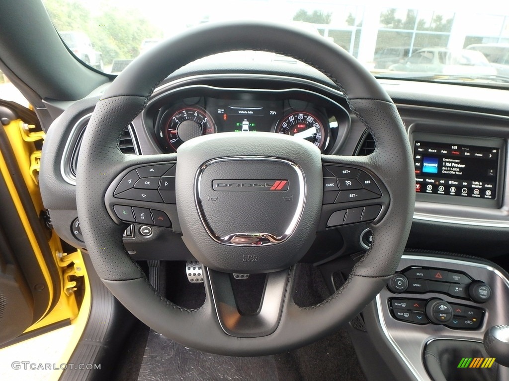 2018 Dodge Challenger R/T Black Steering Wheel Photo #122497241