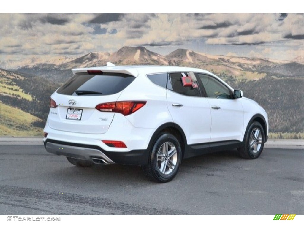 2017 Santa Fe Sport AWD - Pearl White / Black photo #3