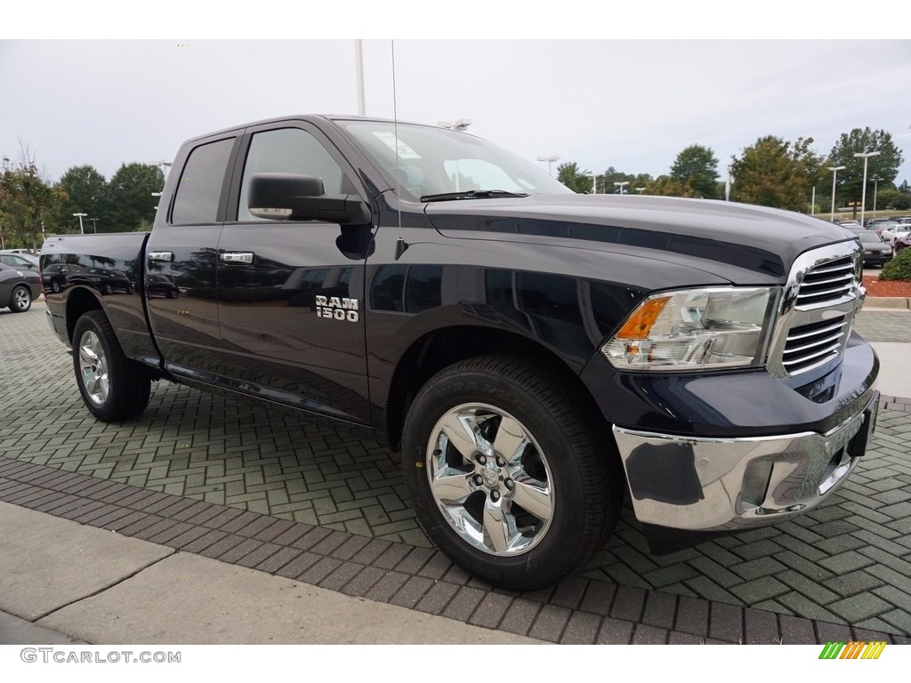 2017 1500 Big Horn Quad Cab - True Blue Pearl / Black/Diesel Gray photo #4