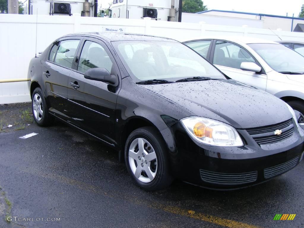 2007 Cobalt LT Sedan - Black / Neutral Beige photo #2