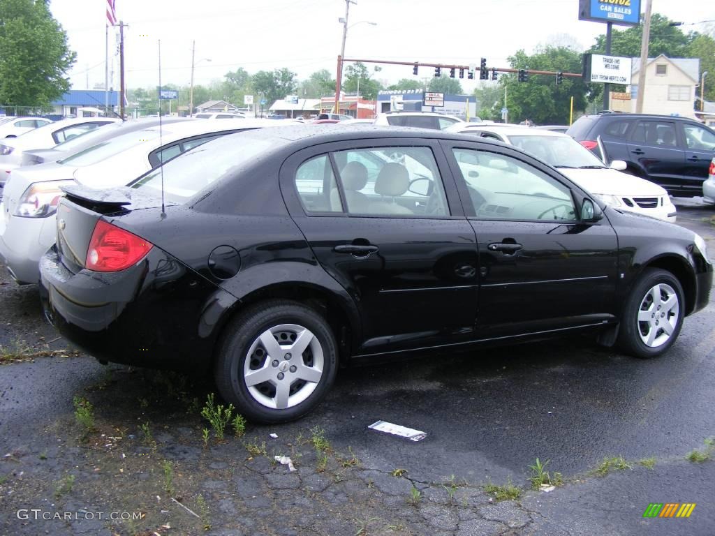 2007 Cobalt LT Sedan - Black / Neutral Beige photo #3