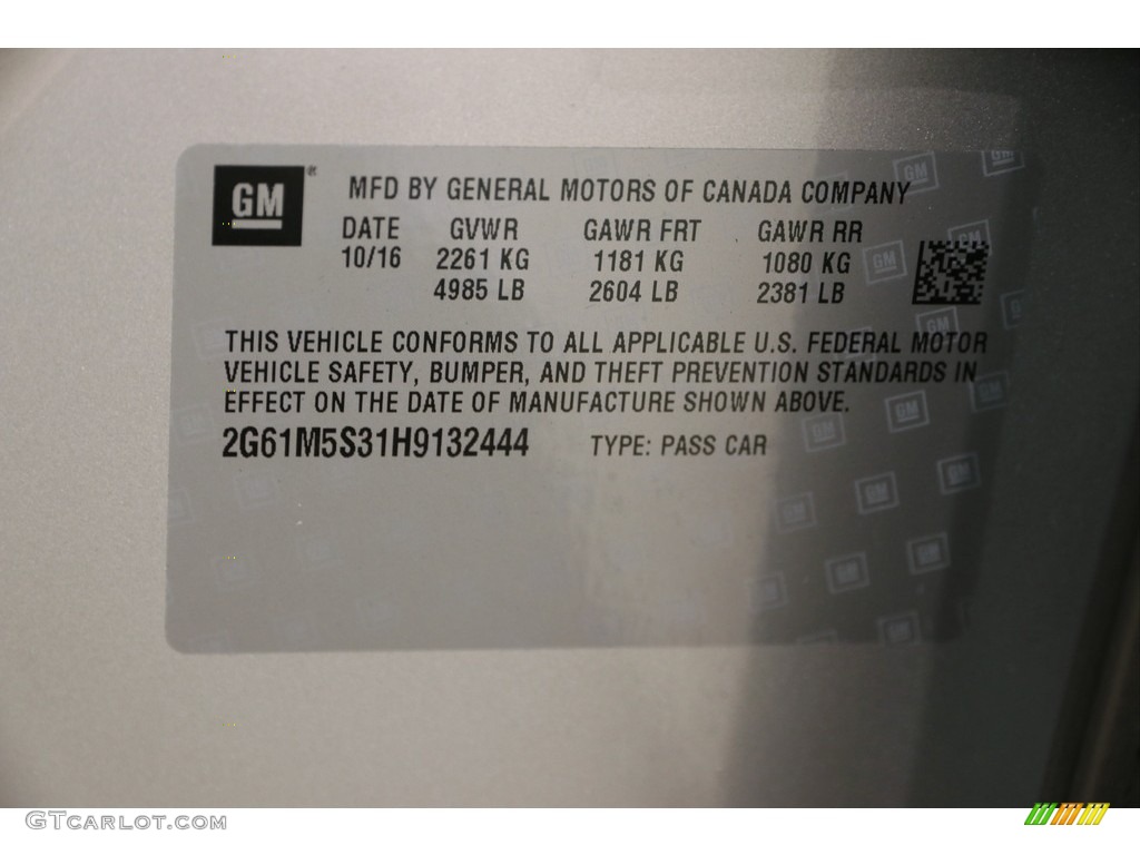 2017 XTS Luxury - Radiant Silver Metallic / Shale w/Cocoa Accents photo #26
