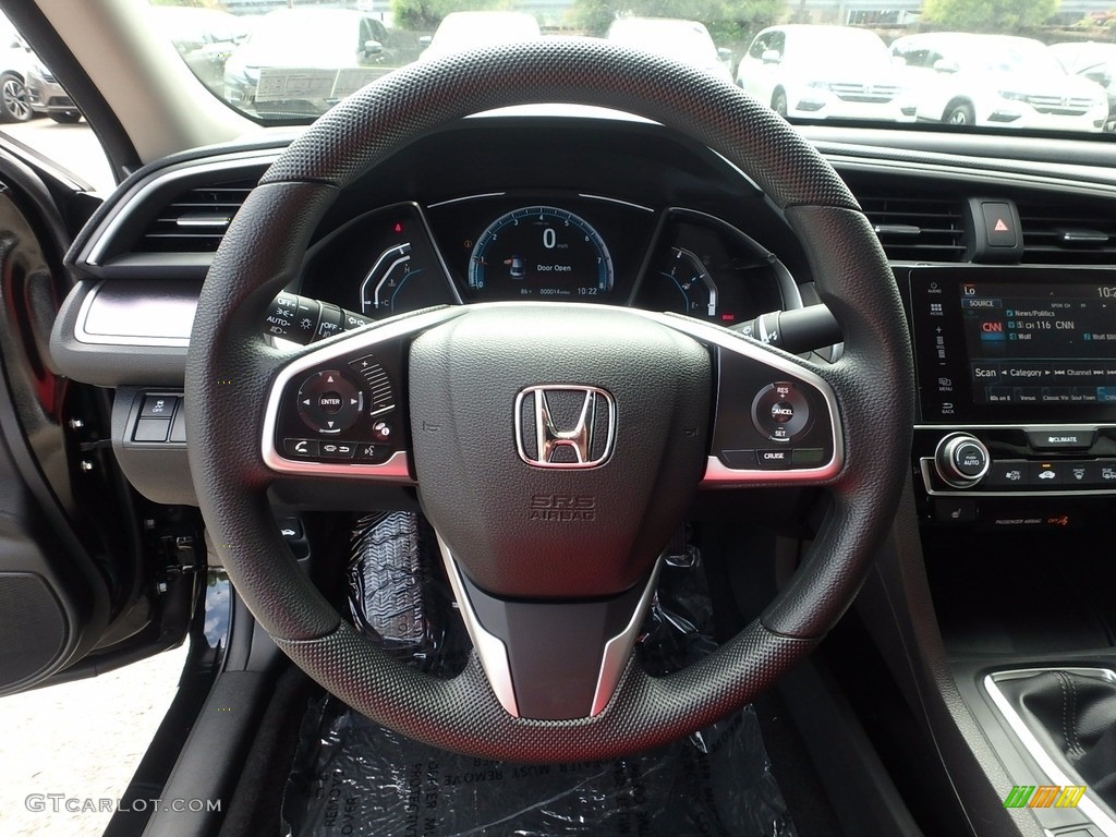 2017 Honda Civic EX-T Sedan Black Steering Wheel Photo #122501378