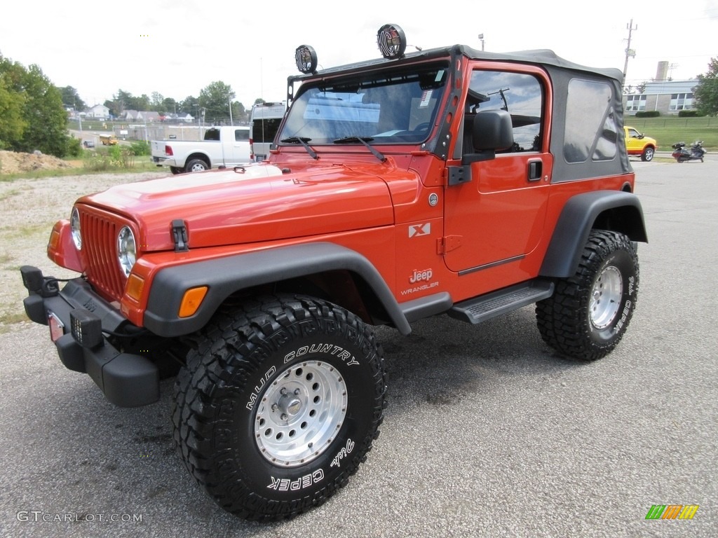 2005 Wrangler X 4x4 - Impact Orange / Dark Slate Gray photo #1