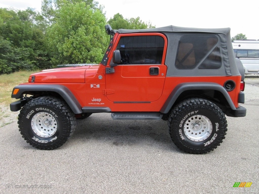 2005 Wrangler X 4x4 - Impact Orange / Dark Slate Gray photo #2