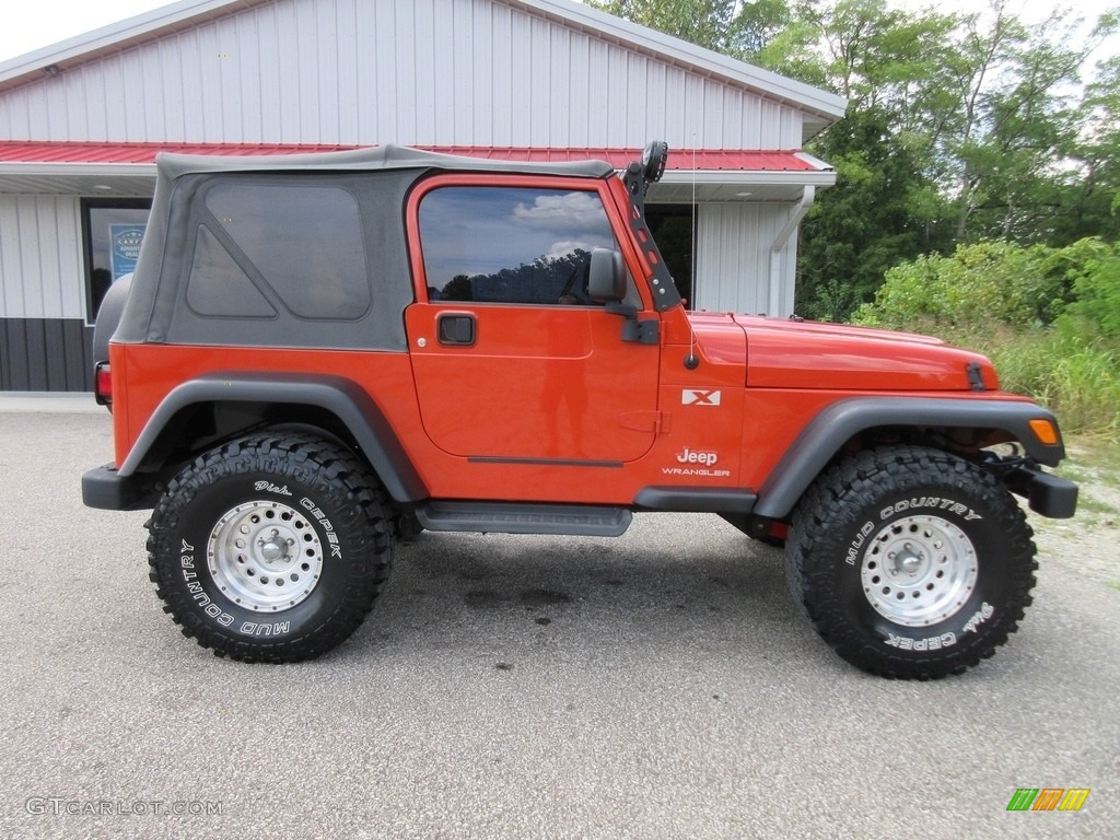 2005 Wrangler X 4x4 - Impact Orange / Dark Slate Gray photo #3