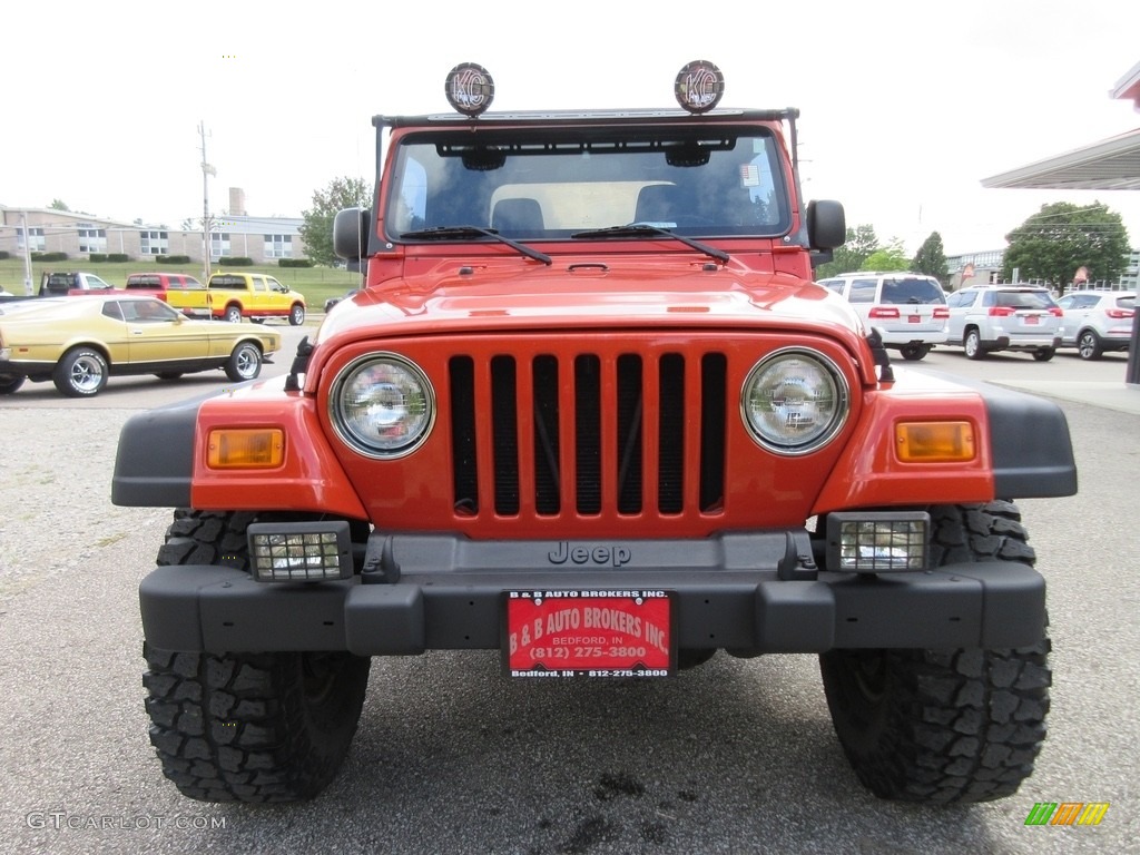 2005 Wrangler X 4x4 - Impact Orange / Dark Slate Gray photo #4
