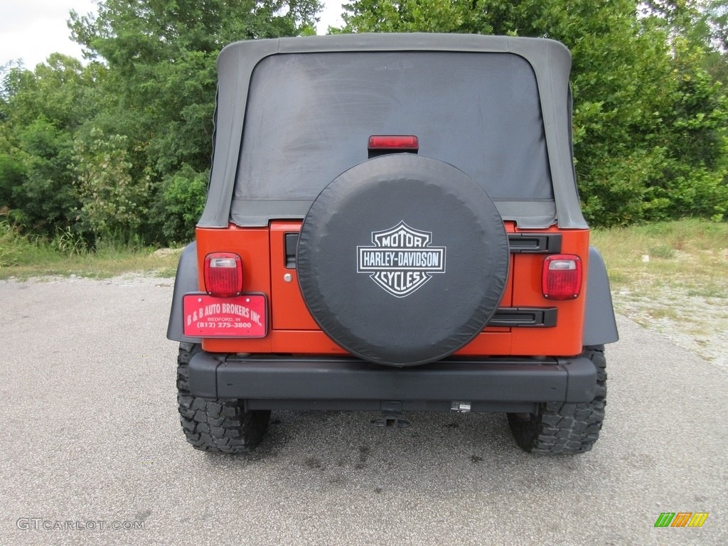 2005 Wrangler X 4x4 - Impact Orange / Dark Slate Gray photo #5
