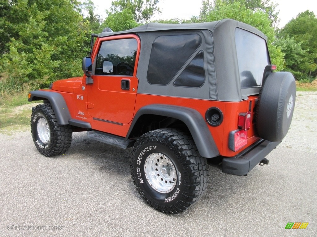 2005 Wrangler X 4x4 - Impact Orange / Dark Slate Gray photo #6